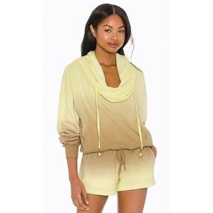 NWT YFB Blue Tie Dye Cowl Hoodie Jacket